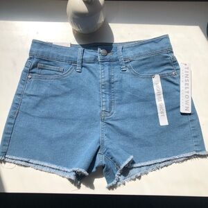 Tinseltown Frayed High Rise Denim Shorts Size 5/27
